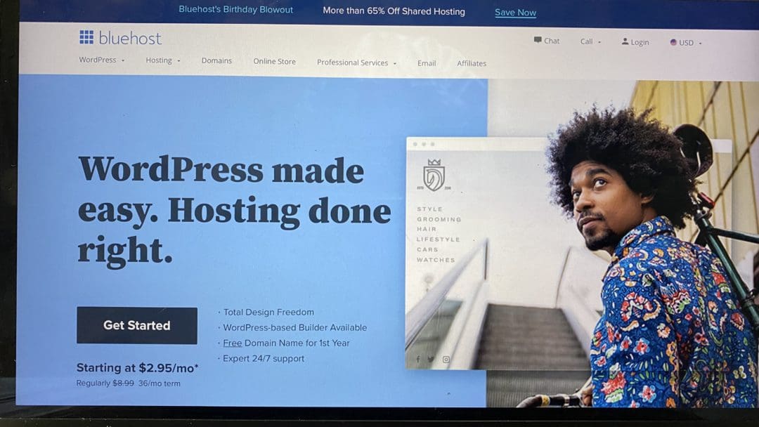 Get started with Bluehost/WordPress